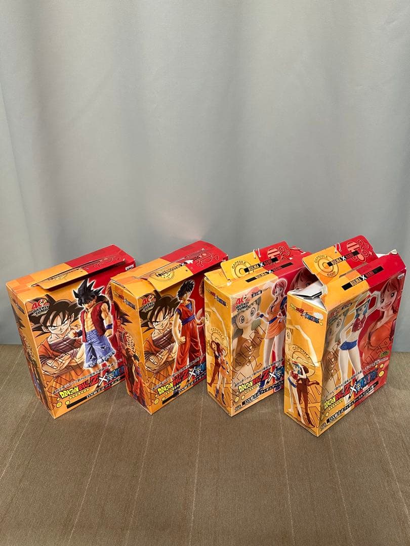 ドラゴンボールZ×ONE PIECE DX組立式フィギュア 全4種　箱付