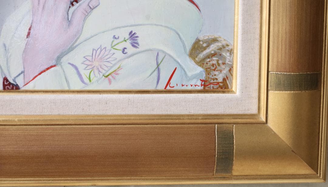 【真作】『をみなえし』 油彩 2020年作 F4 日展作家#舞妓 #祇園 #京都