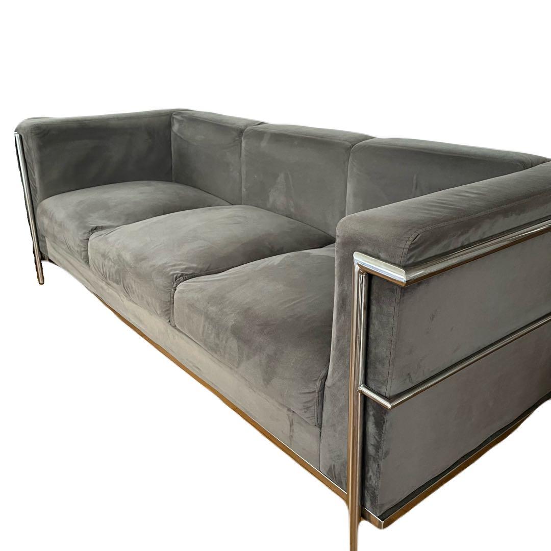 ソファ　3人掛け 1掛けセット　 コルビュジェ デザイナーズ ベロア調