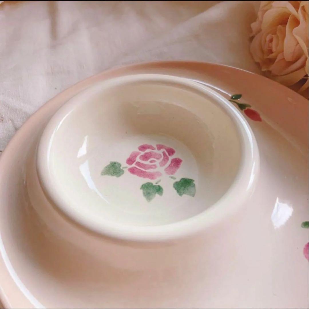 お値下げ♡マニーローズホーロープレートイマンダイアナローズニトリ薔薇