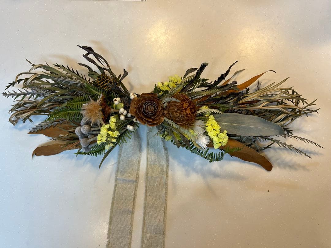 ナチュラルドライフラワーリース