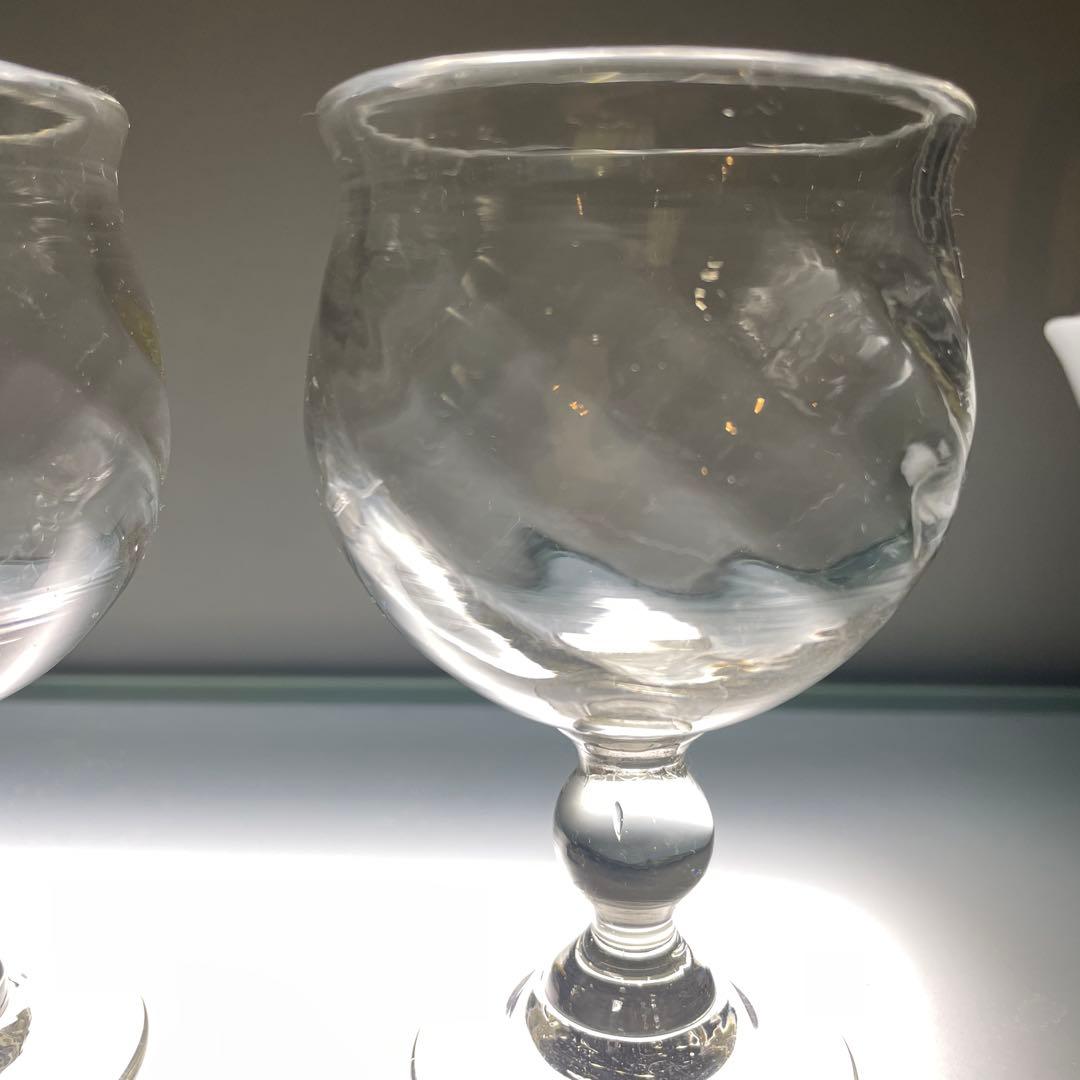 星耕硝子　丸モールグラス　2個