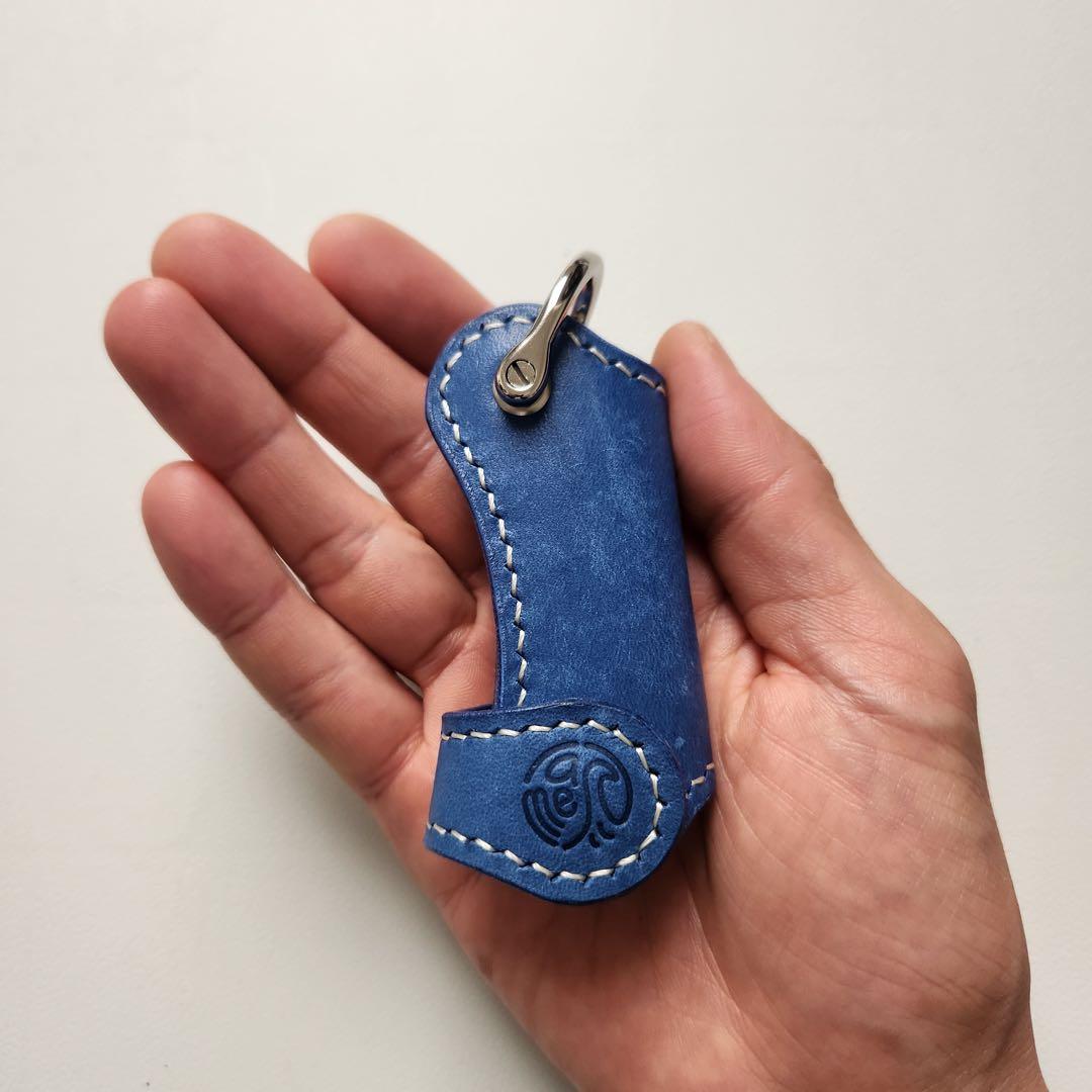 【本革】キーケース イタリアンレザー コバルト スマート 便利