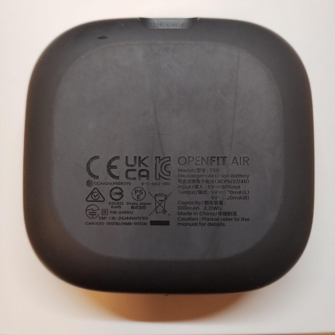 OPENFIT AIR SHOKZ BLACK オープンイヤー