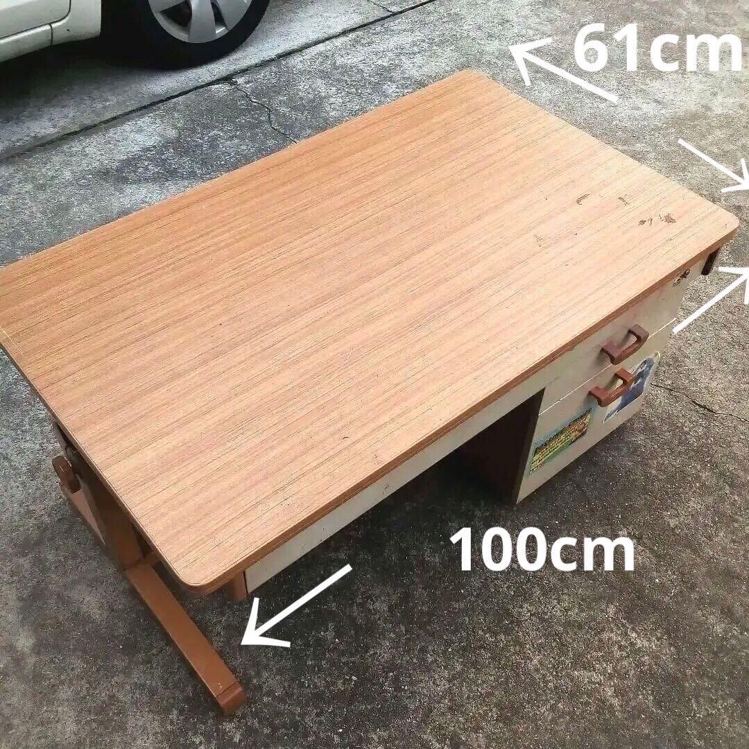 昭和レトロ　オカムラ学習デスク　勉強机　　　昭和の学習机　1976年製