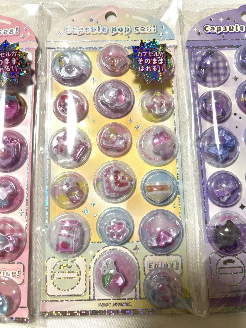 【新品未開封正規品】カミオジャパン　カプセルポップシール　5枚