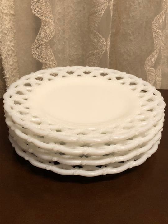 ウエストモアランド レースエッジ プレート 4枚セット アメリカンアンティーク