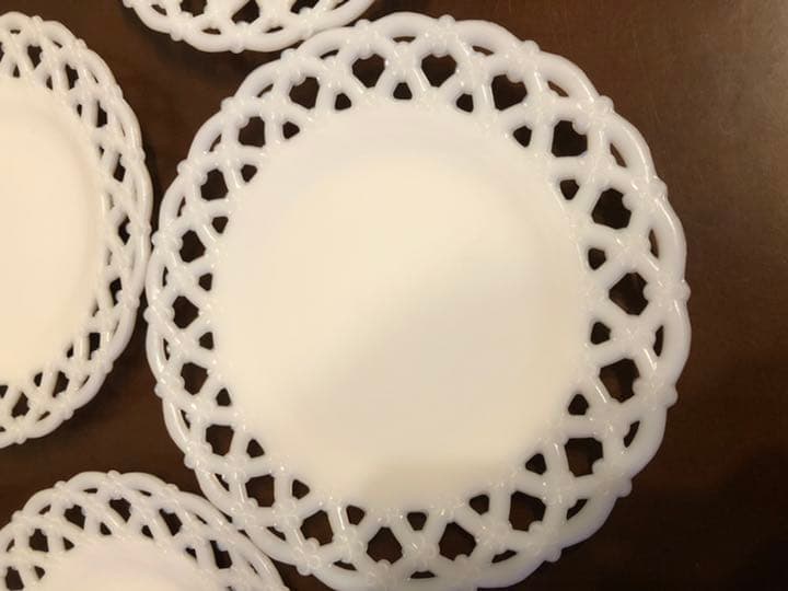 ウエストモアランド レースエッジ プレート 4枚セット アメリカンアンティーク