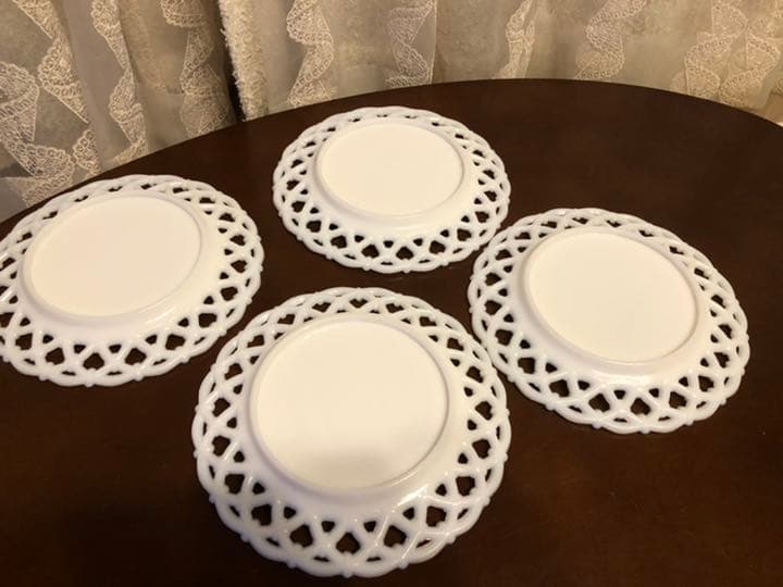 ウエストモアランド レースエッジ プレート 4枚セット アメリカンアンティーク