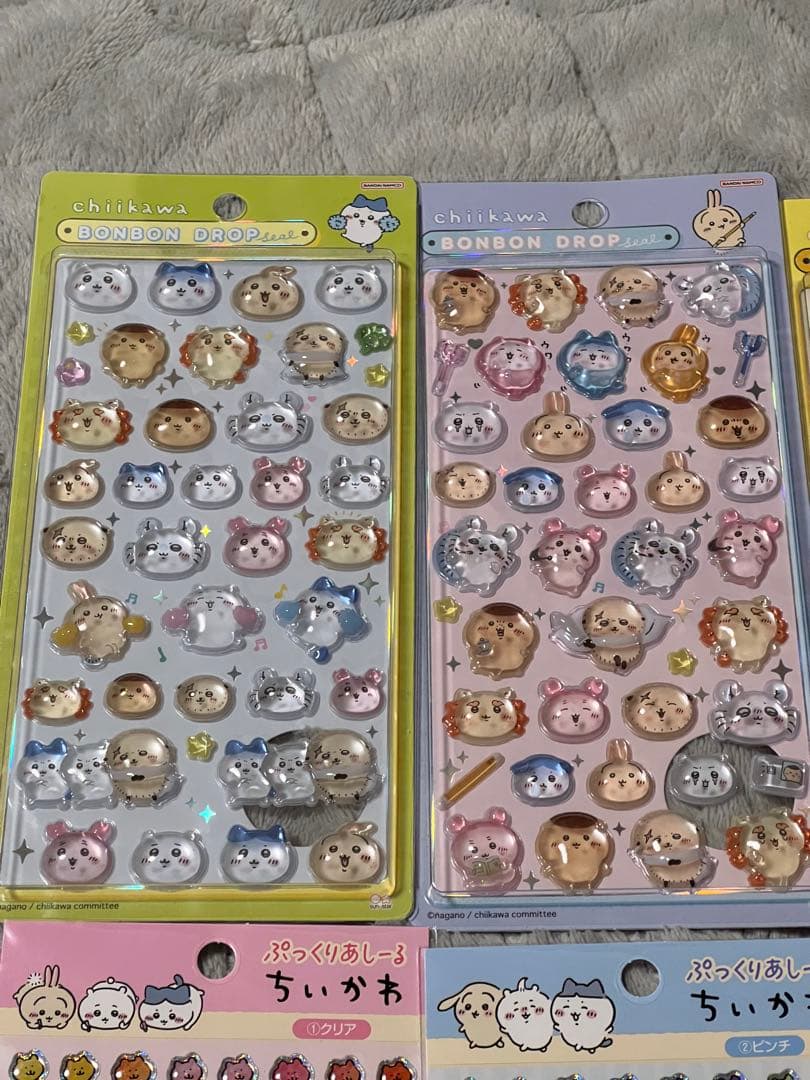 【正規品】ちいかわ　ボンボンドロップシール　ぷっくりあしーる　14セット　セリア