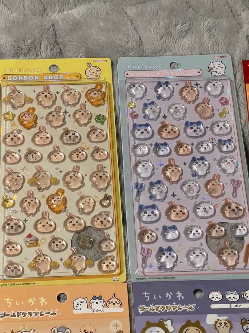 【正規品】ちいかわ　ボンボンドロップシール　ぷっくりあしーる　14セット　セリア