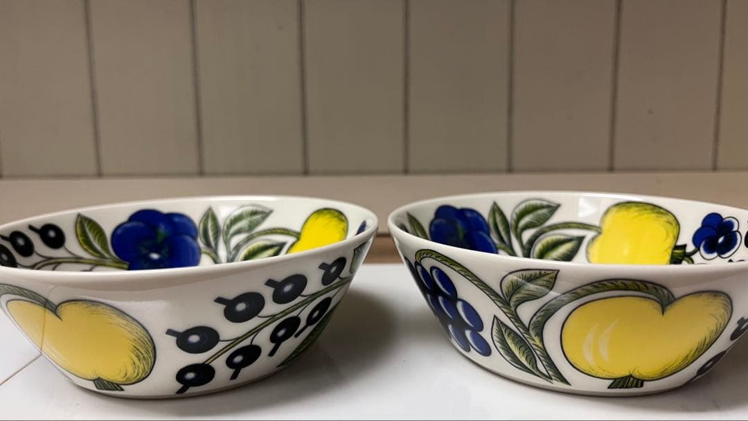 新品　パラティッシ　イエロー　ボウル　13cm　2個