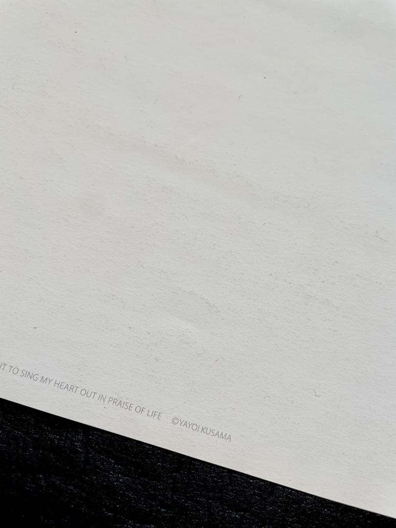 草間彌生 展示会限定ポスター 心から生命の賛美をうたい上げたい