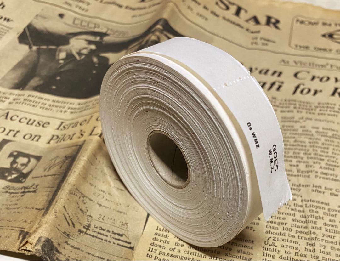 海外ヴィンテージ郵政ラベルロール　♯紙モノ