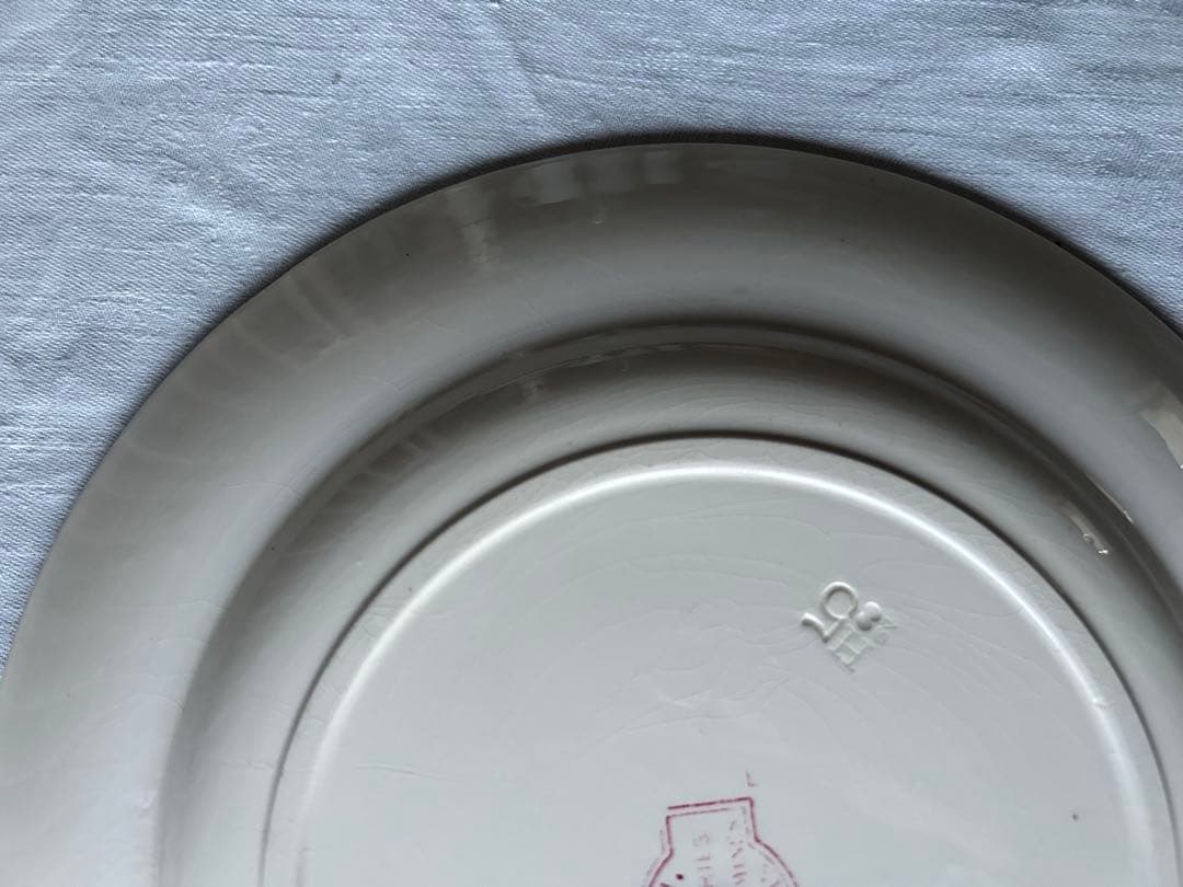 【大きめ】　プレート　小鳥　桜　sarreguemines favori