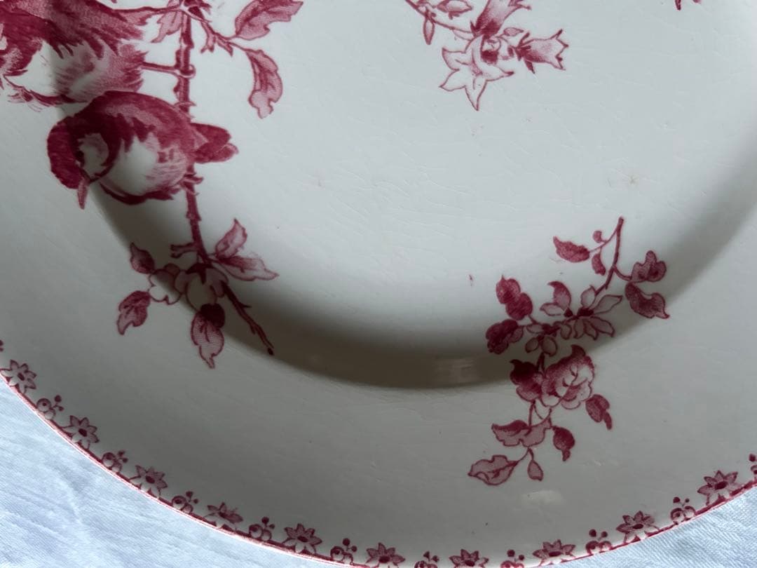 【大きめ】　プレート　小鳥　桜　sarreguemines favori