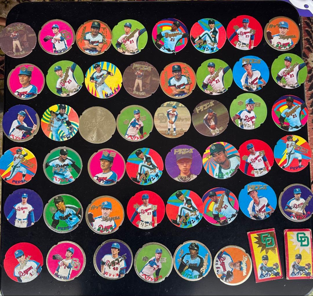 昭和のメンコセット 102枚と2枚　合計104枚　中日ドラゴンズ選手　送料無料