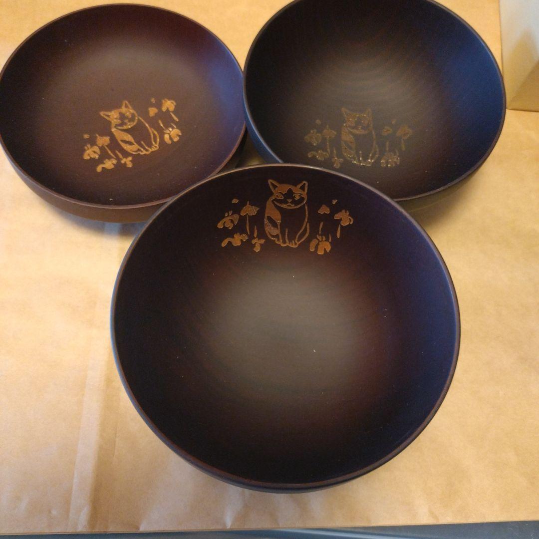猫のイラスト付き平皿 和Manhattaners