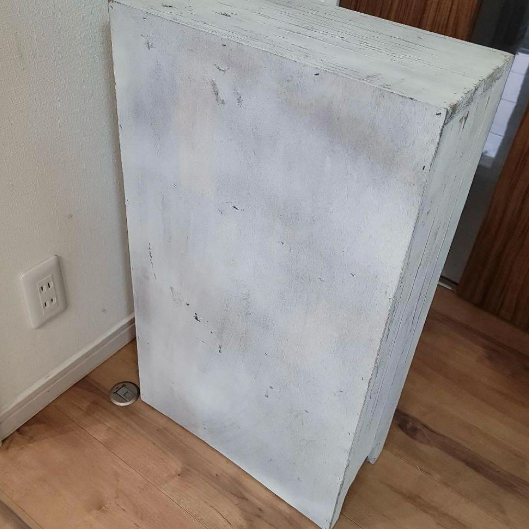 キャビネット　フレンチ　ヴィンテージ　アンティーク　ガラス　棚　飾り棚　シャビー