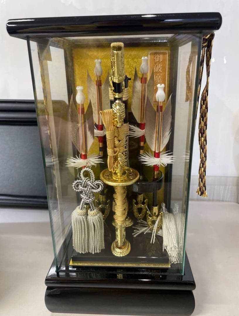 新品未使用　6号 パノラマケース入り破魔弓 天然羽根 コンパクト 破魔矢