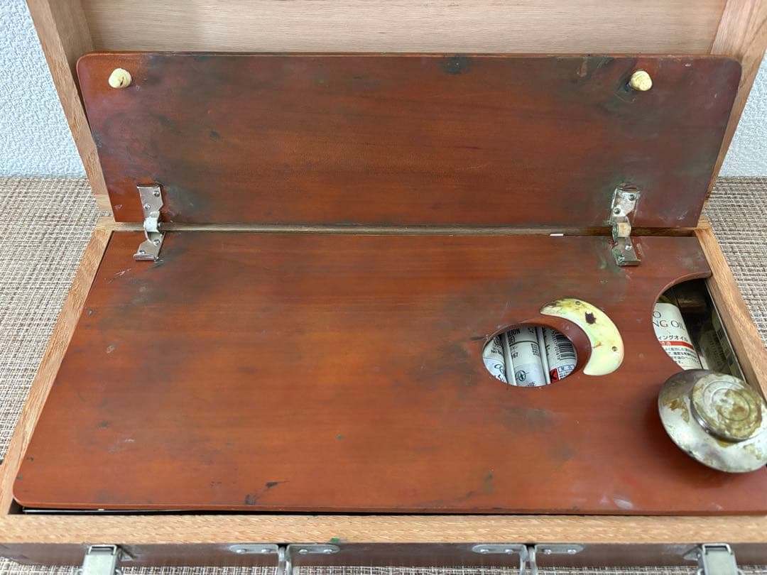 油絵具 木製箱入りセット