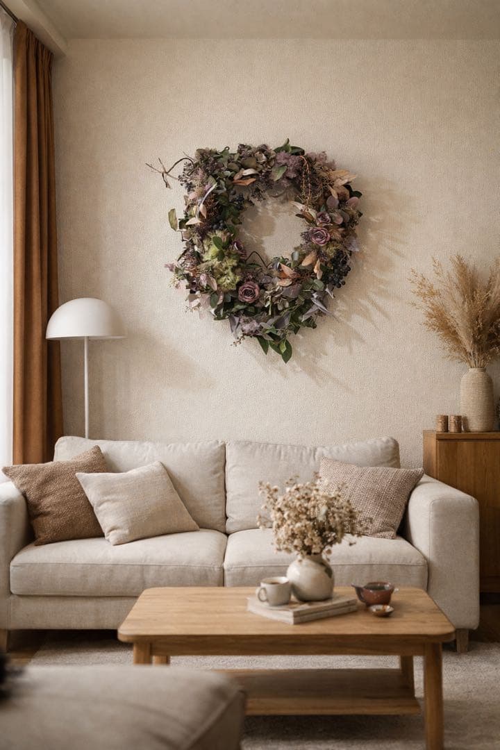 特大50cmナチュラルリースドライ北欧インテリアボタニカルLargeWreath