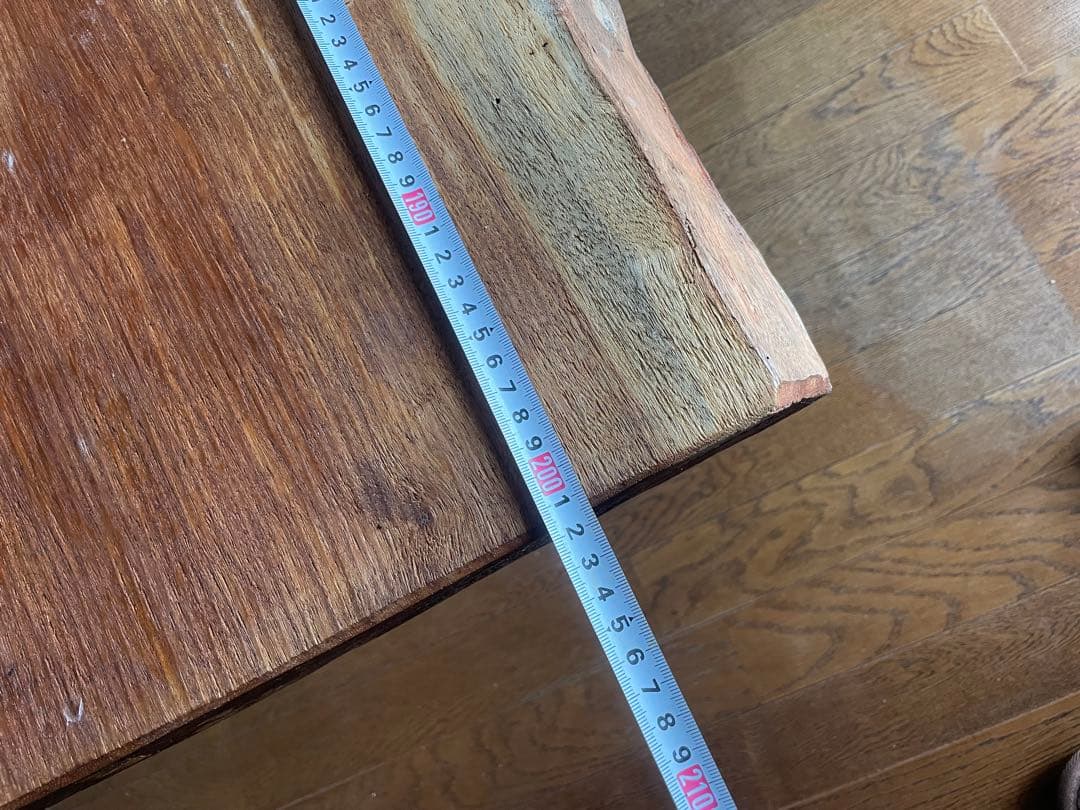 値下げ　一枚板　テーブル　天板の板のみ　キズ汚れ多数　倉庫保管で状態良くないです