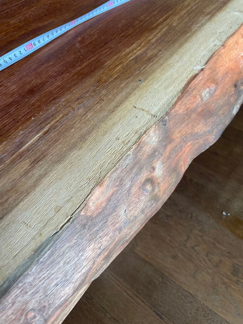 値下げ　一枚板　テーブル　天板の板のみ　キズ汚れ多数　倉庫保管で状態良くないです