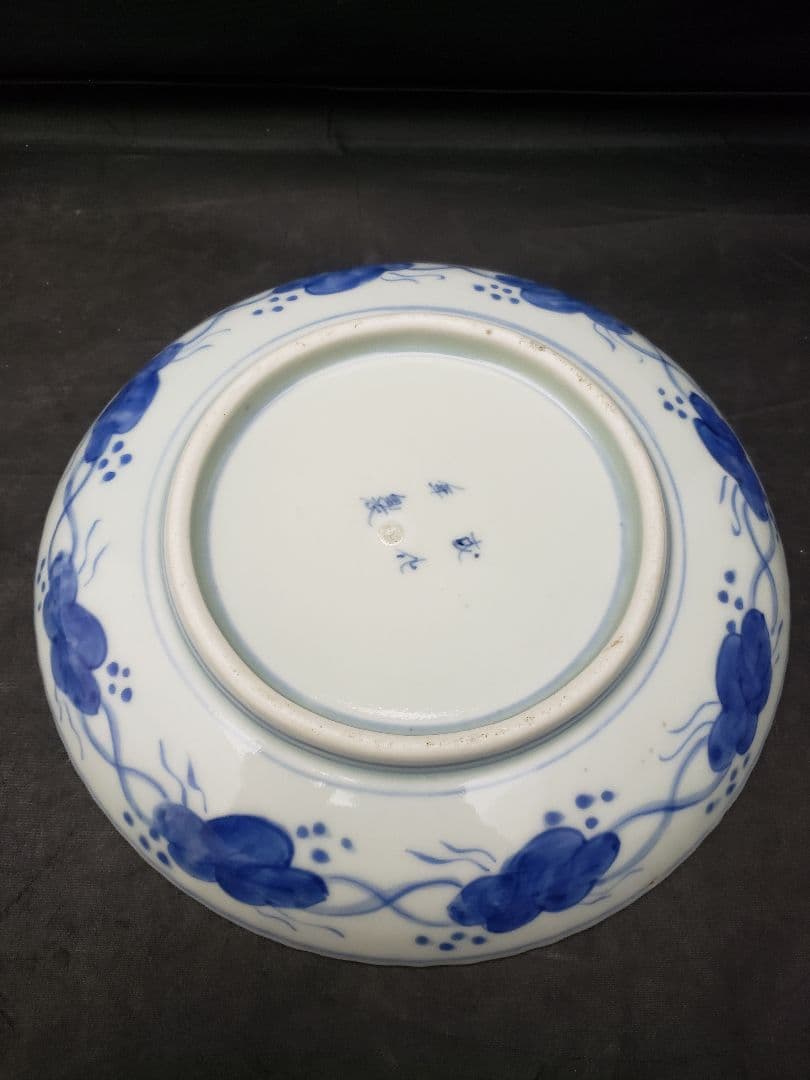 古伊万里　染付　雲龍文　六寸皿　5枚　成化年製　骨董品