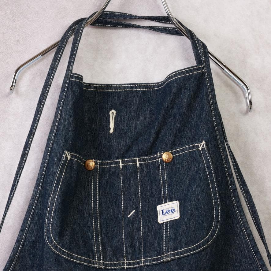 Lee　リー　WORK LINEパイピングエプロン　インディゴ 秋冬 人気