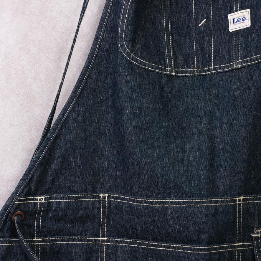 Lee　リー　WORK LINEパイピングエプロン　インディゴ 秋冬 人気