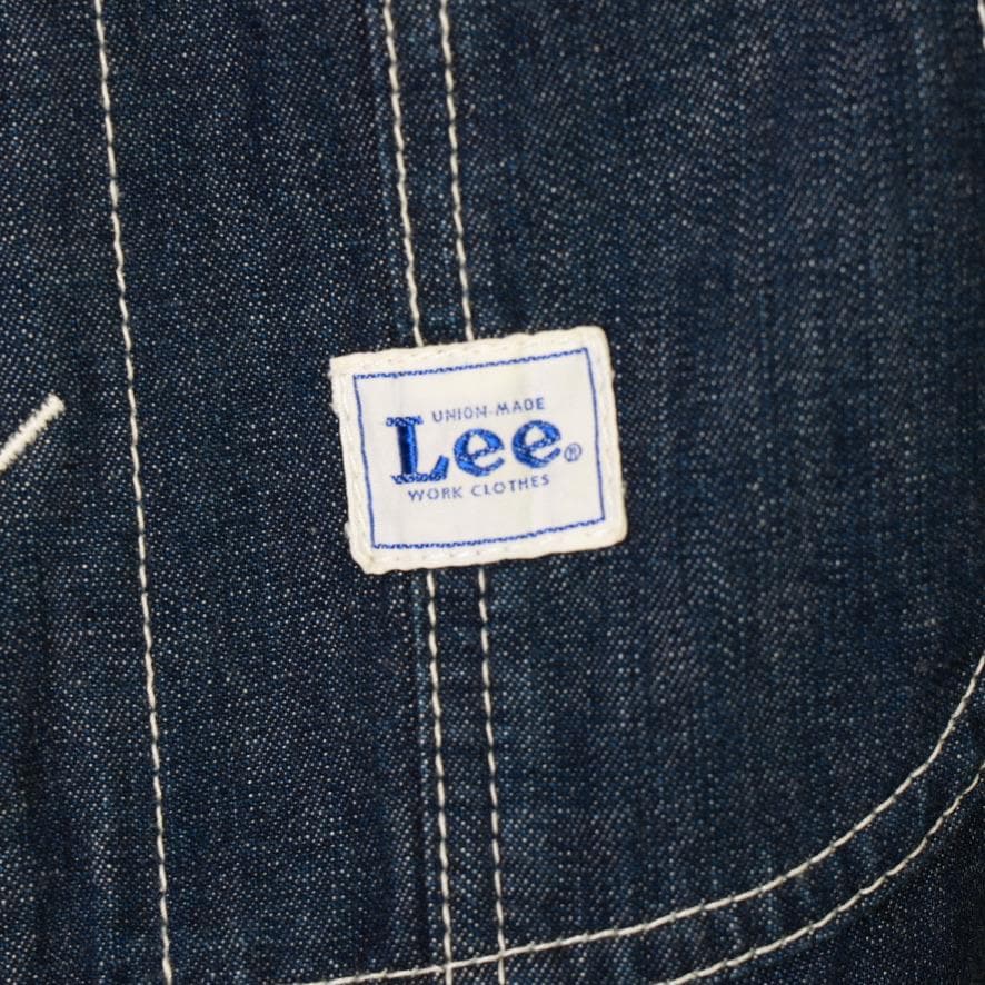 Lee　リー　WORK LINEパイピングエプロン　インディゴ 秋冬 人気