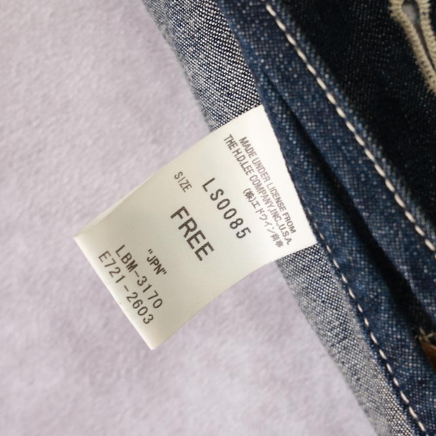 Lee　リー　WORK LINEパイピングエプロン　インディゴ 秋冬 人気