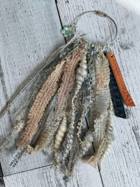 No.13デニムカラー バッグチャーム デニム革タグ