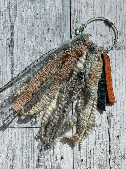 No.13デニムカラー バッグチャーム デニム革タグ