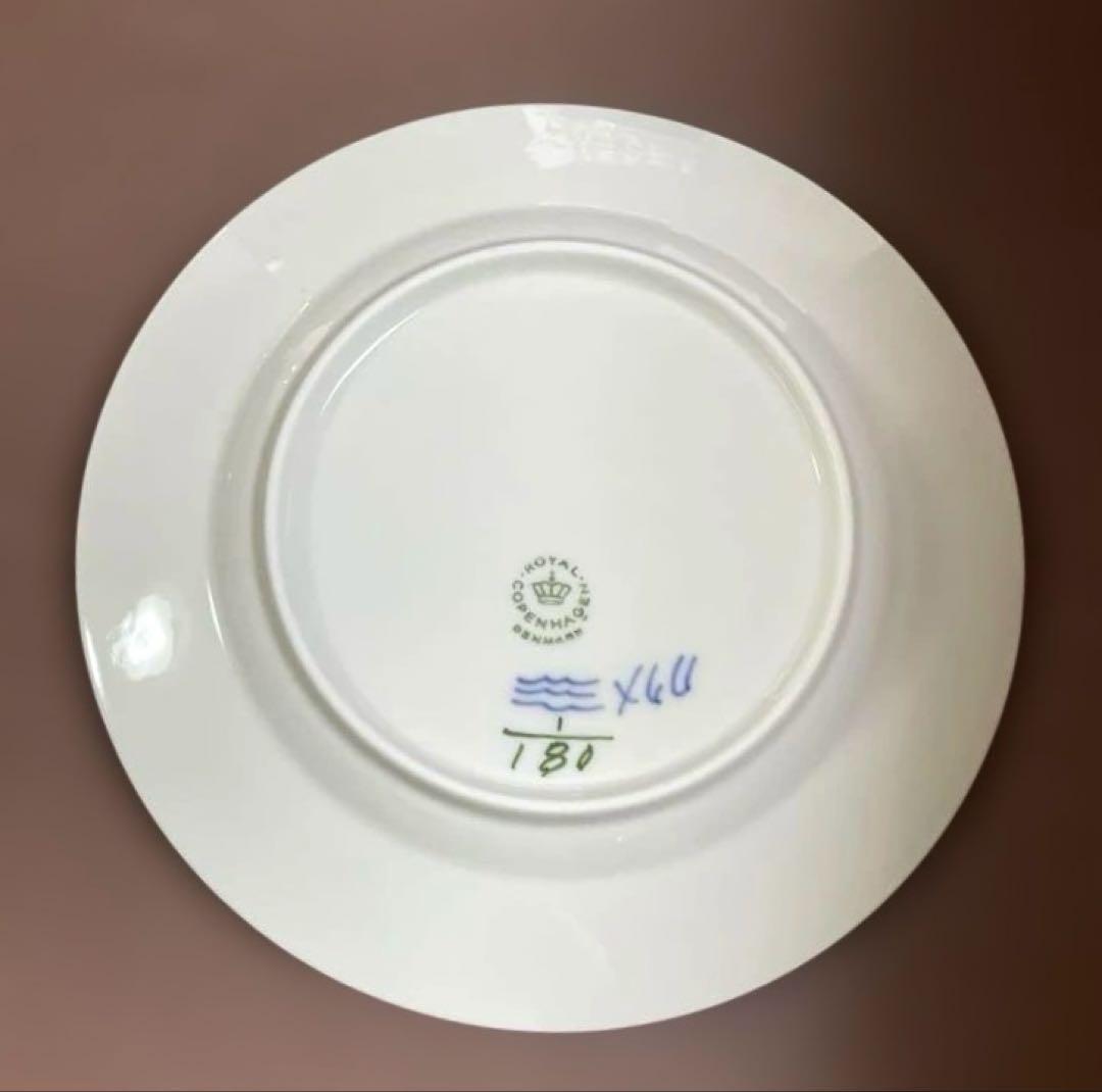 ロイヤルコペンハーゲンブルーフルーテッドプレインプレート17cm未使用美品