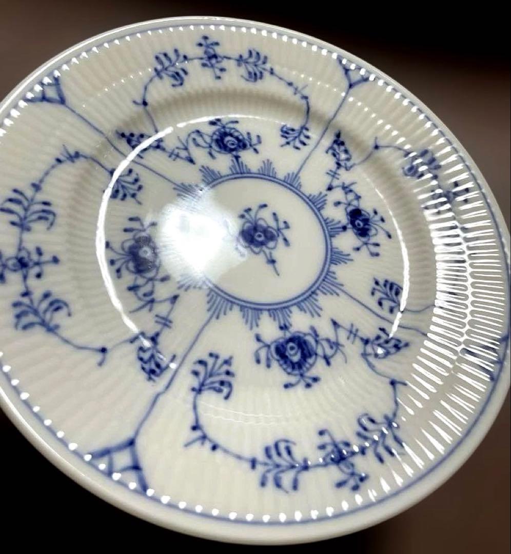 ロイヤルコペンハーゲンブルーフルーテッドプレインプレート17cm未使用美品