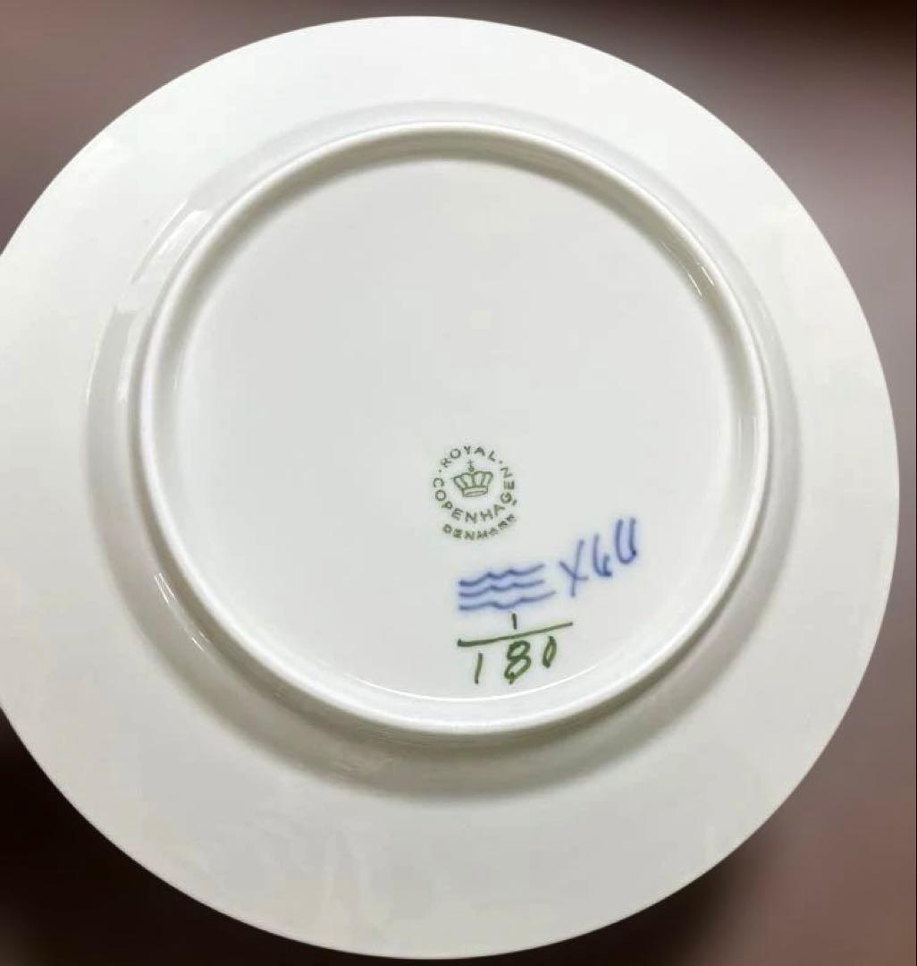 ロイヤルコペンハーゲンブルーフルーテッドプレインプレート17cm未使用美品