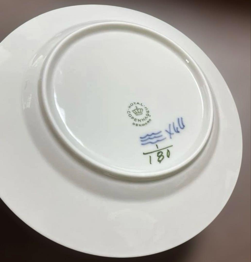 ロイヤルコペンハーゲンブルーフルーテッドプレインプレート17cm未使用美品