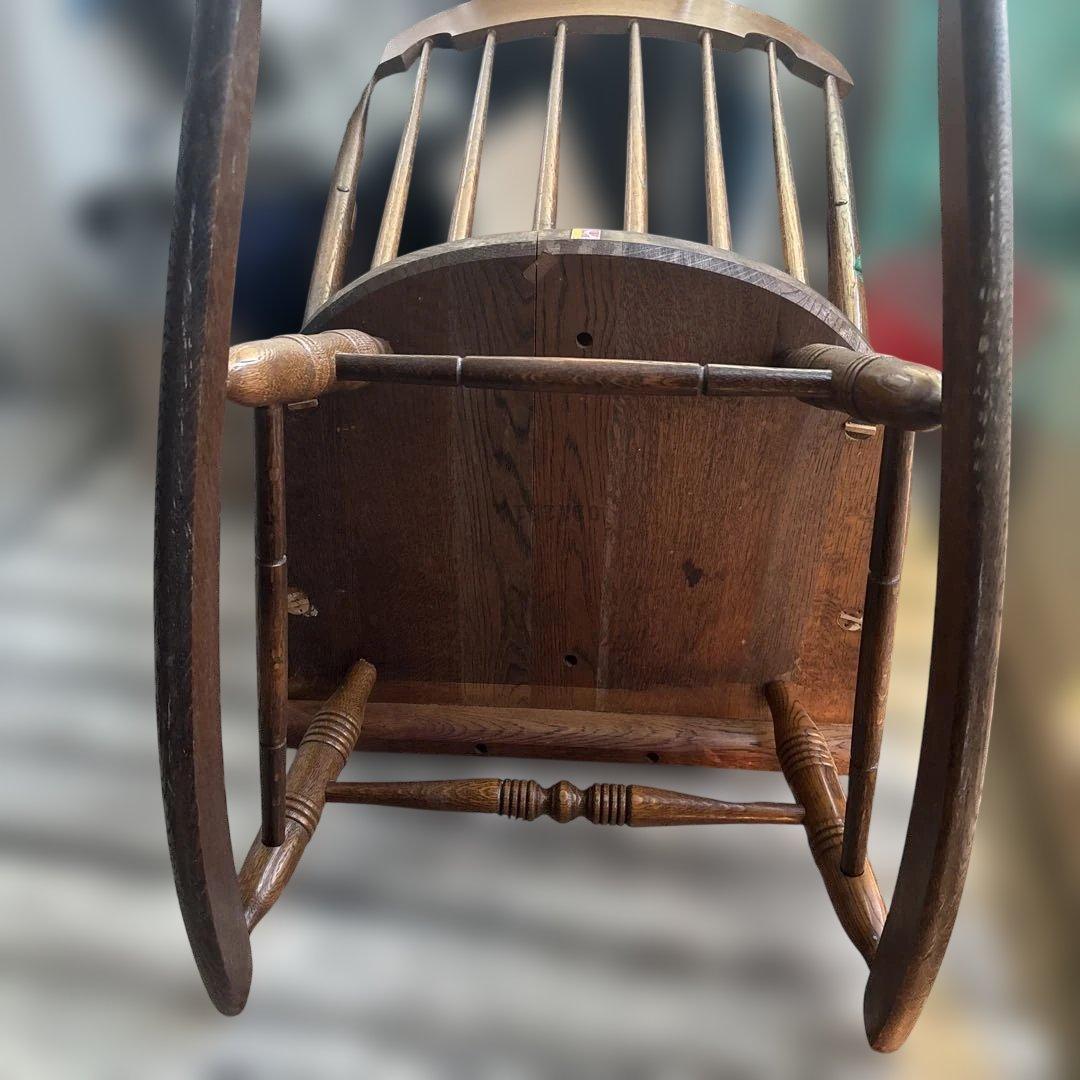 飛騨産業　キツツキ　木製ロッキングチェア ダークブラウン