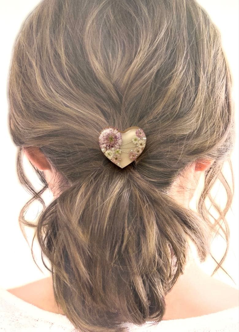 ハンドメイドレジンヘアゴム【B1385】