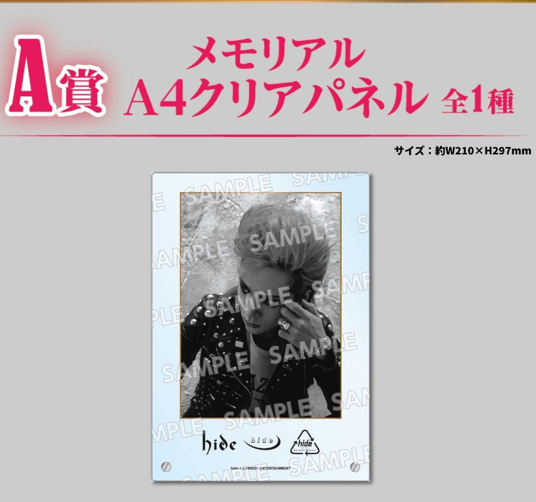 hide くじ引き A賞A4クリアパネル C賞-①.②　 E賞 計4点