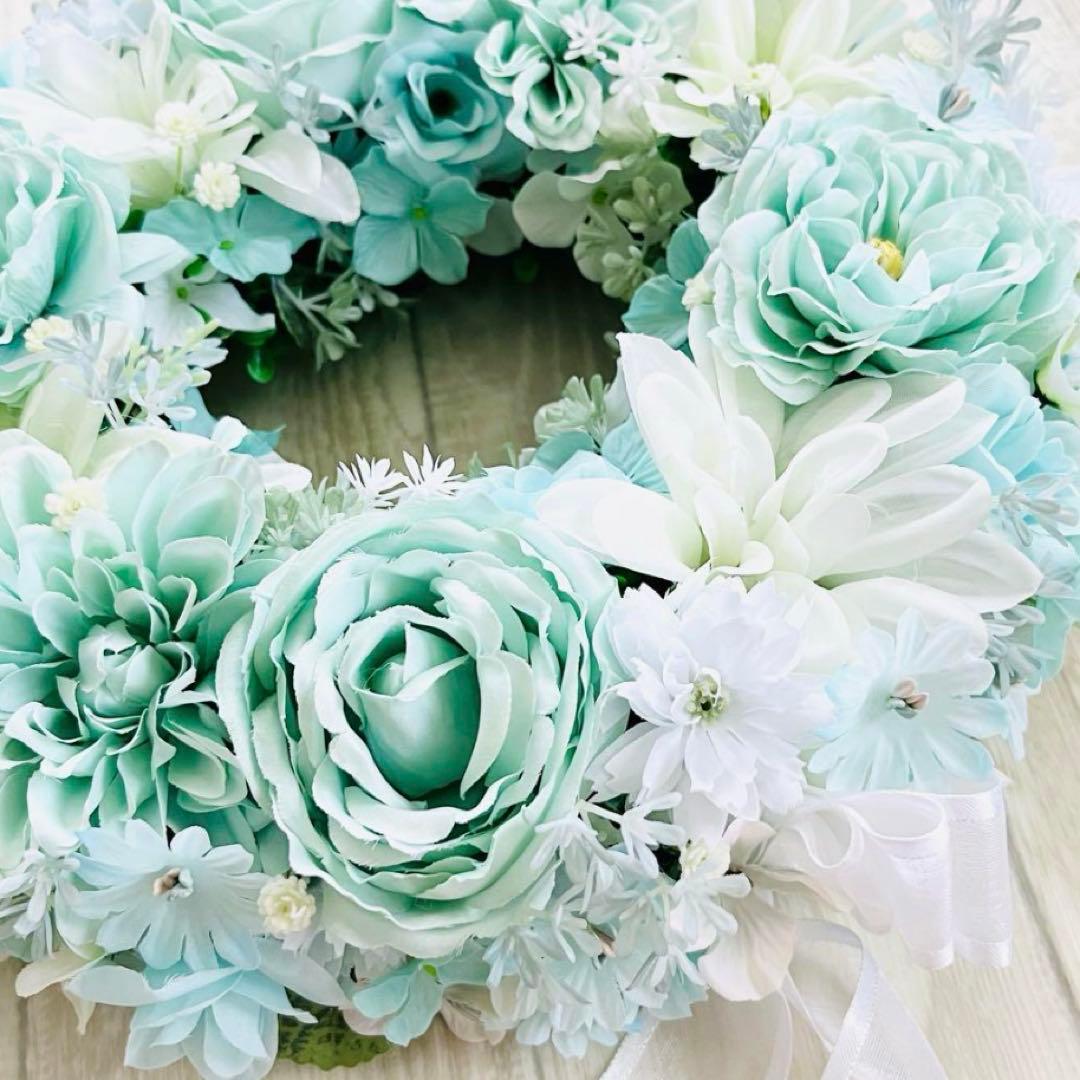 フラワーリース 春まち ミントグリーン アイスミント エメラルドグリーン176