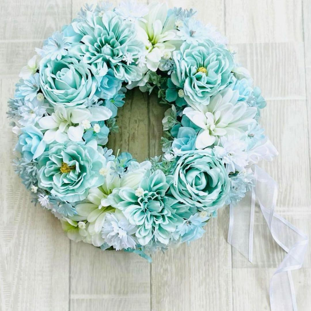 フラワーリース 春まち ミントグリーン アイスミント エメラルドグリーン176