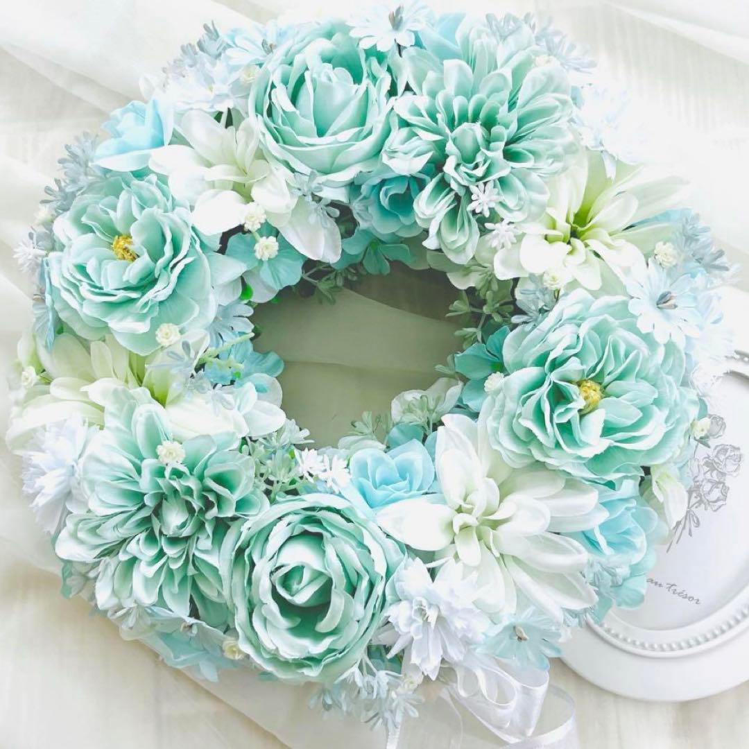 フラワーリース 春まち ミントグリーン アイスミント エメラルドグリーン176