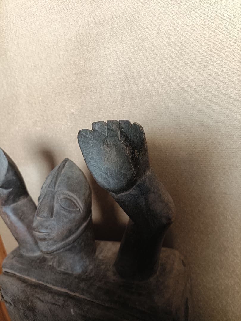 コンゴ 民族楽器 サンザ Mbira 木彫り彫刻 約70cm 民族美術