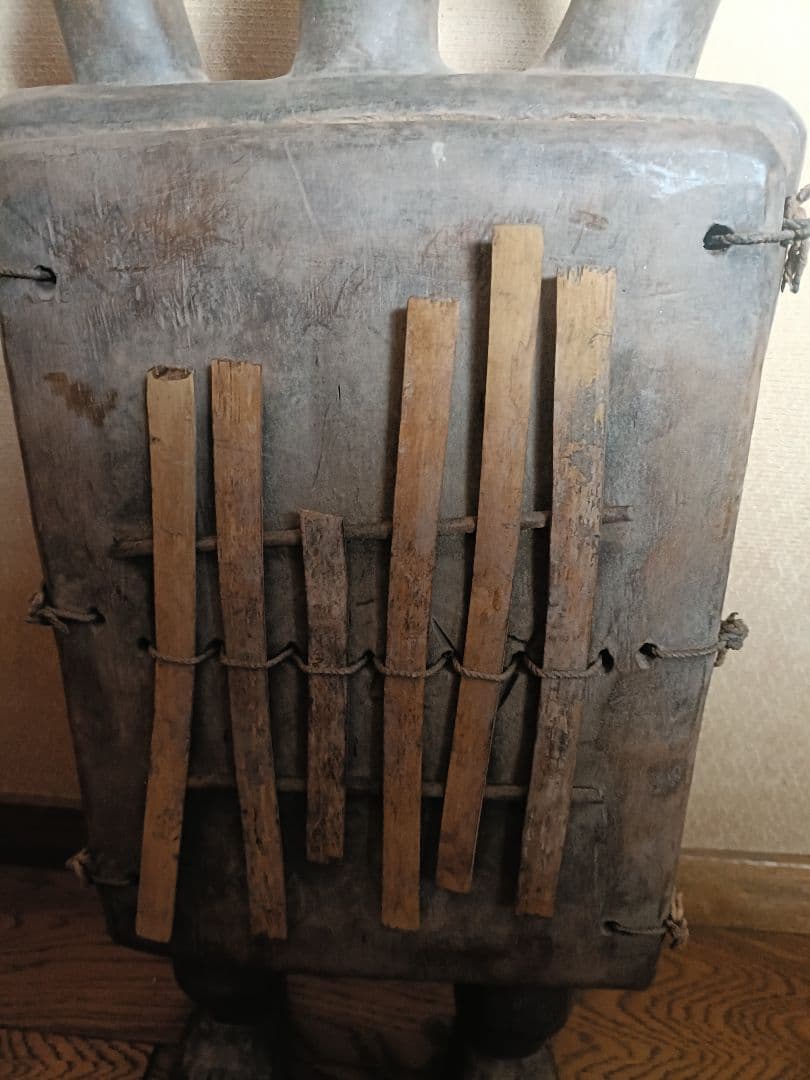 コンゴ 民族楽器 サンザ Mbira 木彫り彫刻 約70cm 民族美術