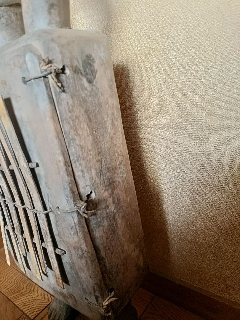 コンゴ 民族楽器 サンザ Mbira 木彫り彫刻 約70cm 民族美術