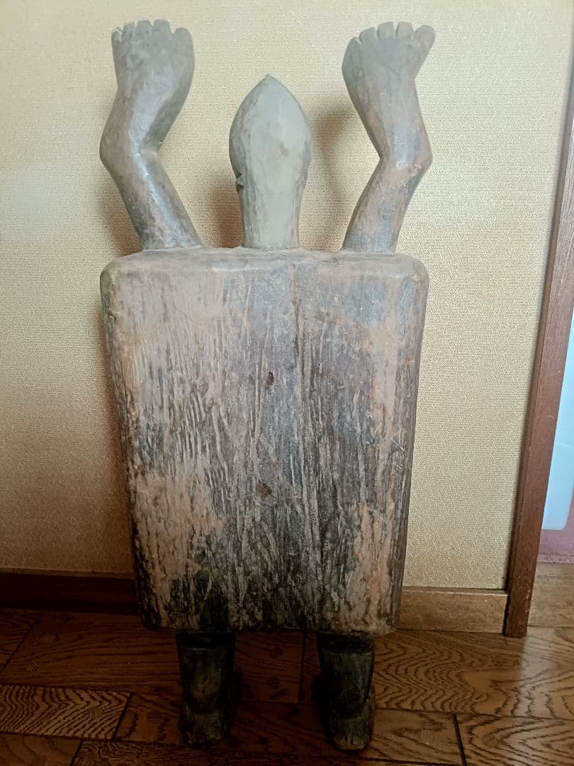コンゴ 民族楽器 サンザ Mbira 木彫り彫刻 約70cm 民族美術