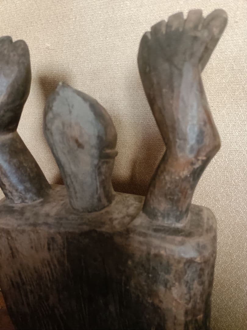 コンゴ 民族楽器 サンザ Mbira 木彫り彫刻 約70cm 民族美術